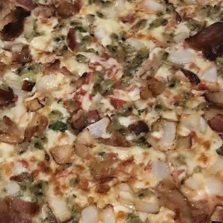 Clams Casino Specialty Pizza.